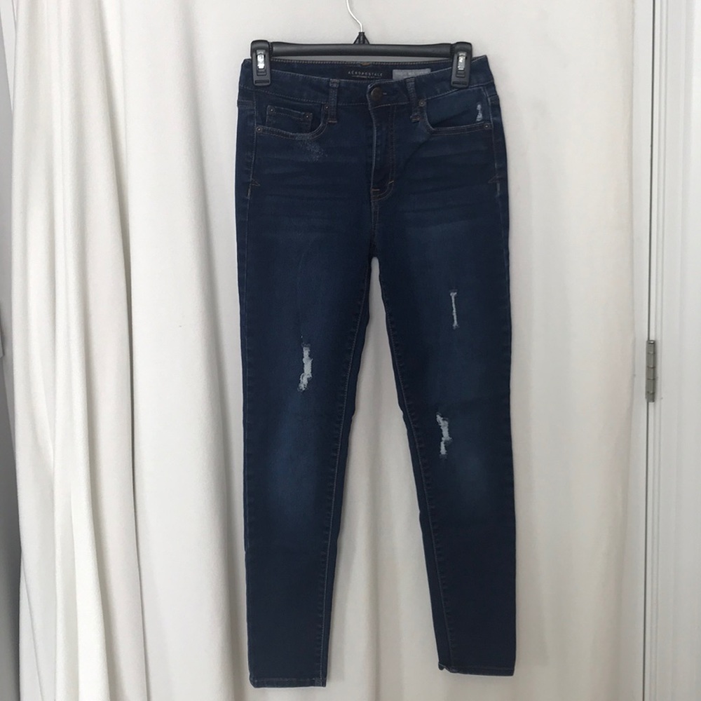 Aeropostale distressed high wasted jegging